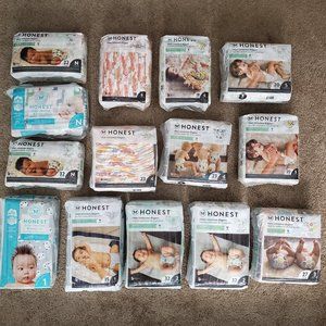 377!!! Honest Diapers Bundle LIMITED PRINTS Size N-6